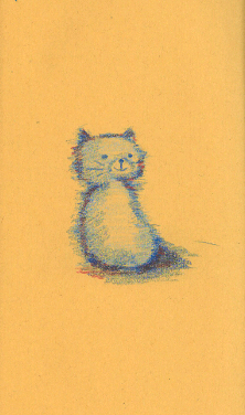 Artwork titled cat at library